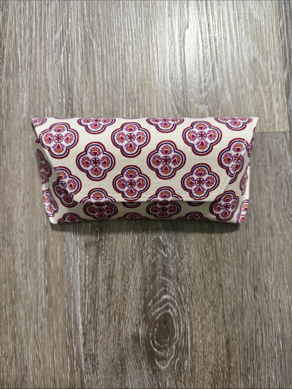 Vera Bradley Patterned Floral Canvas Sunglasses Case